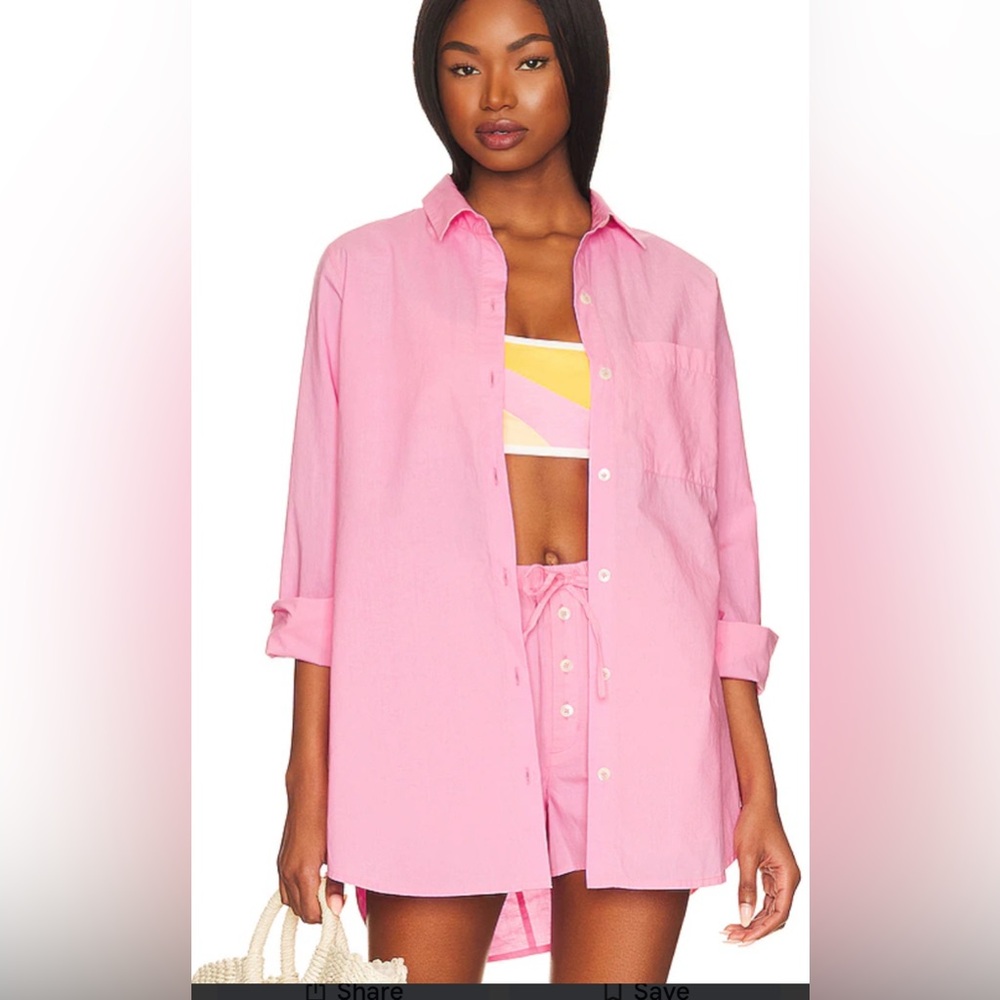 L*Space Guava Skipper Button up and short Set